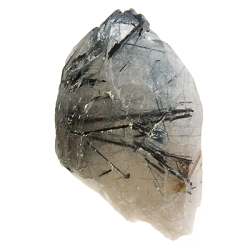 Blue quartz Clear with blue tourmaline (indicolite) inclusions. Blue quartz Clear with blue tourmaline (indicolite) inclusions.