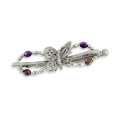 Flexi8 hair clips x-small to medium various coloured beads with butterfly